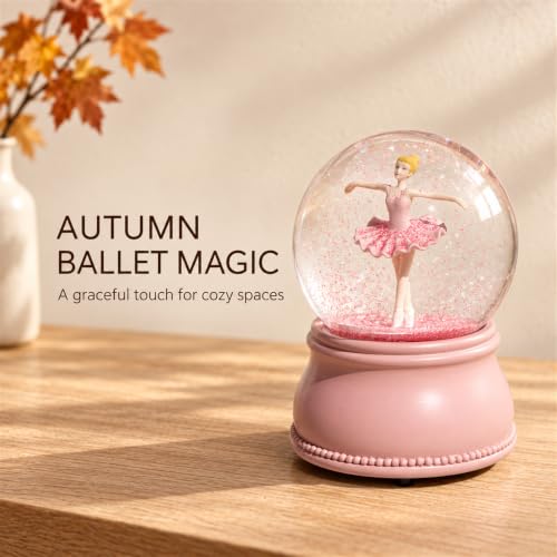 Ballet Girl Snow Globe for Girls - Christmas Musical Ballerina Decor