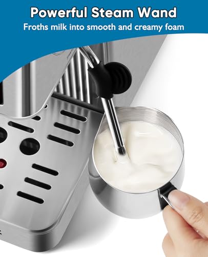 CUSIMAX Espresso Machine with 20 Bar Steam Wand & LED Touch Display