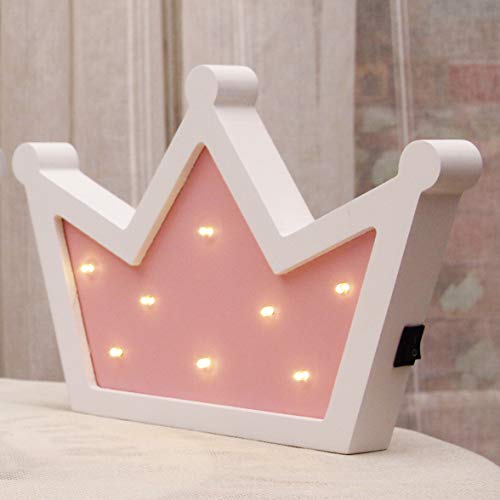 SICHOWEL Queen Princess Kings Shaped Sign-Lighted,Crown Decor for Birthday Wedding Party, Christmas, Kids Room, Living Room Decor (1, Pink) (1)