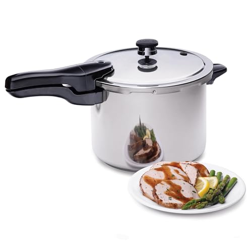 Presto 6 Quart Stainless Steel Pressure Cooker - Fast & Versatile Cooking