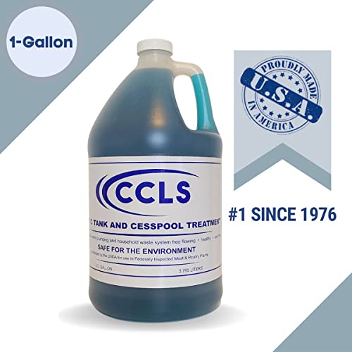 1 Gallon Septic Tank & Cesspool Treatment Additive - Organic Enzyme Bacteria, Non-Toxic & Safe