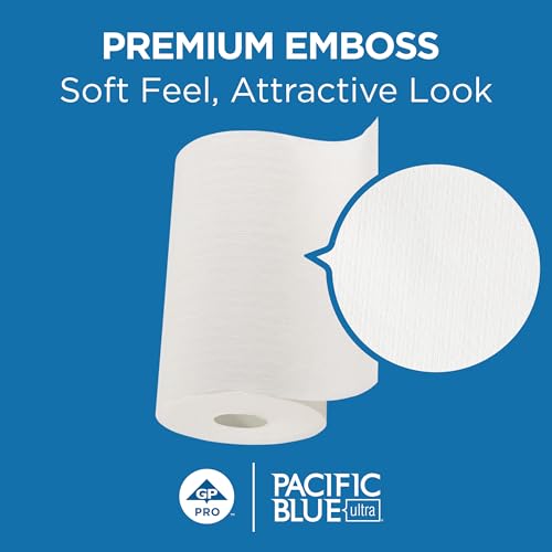Georgia-Pacific Pacific Blue Ultra 9" Paper Towel Refill - 400ft, White, 6 Rolls