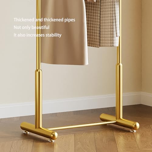 Gold Modern Arch Clothing Rack - Freestanding Heavy Duty Garment Holder