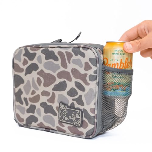 Burlebo Lunch Box - Classic Deer Camo Insulated Food Container with Handle - Variation of THIS listing