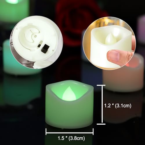 Battery Operated Flameless Multicolor LED Tea Lights Votive Candles