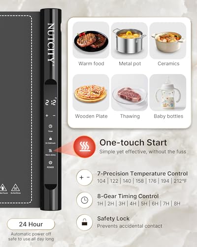 NUTCITY Extra Large Food Warming Mat 40x16 Inches with Insulation Pad, Rapid Heating