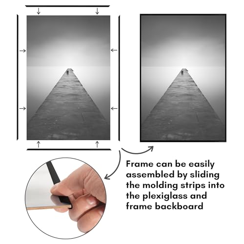 Americanflat 24x36 Poster Frame Set - Black, Pack of 3