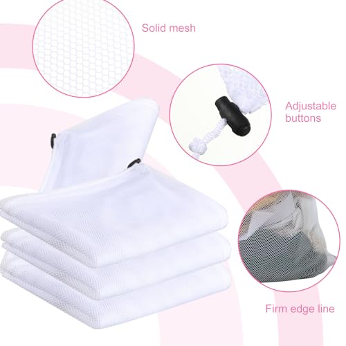 Berlune 30 Pack White Mesh Laundry Bags Large Capacity for Dorms & Laundry