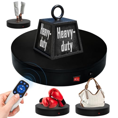 15.8 Inch Black Motorized Turntable Display Stand 400Lbs Load Remote Control