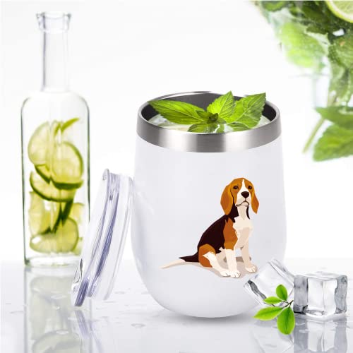 Brown Beagle Stainless Steel Insulated Travel Mug 12oz - Wisedeal