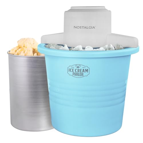 4 Qt Electric Ice Cream Maker - Blue Soft Serve Machine for Frozen Yogurt & Gelato