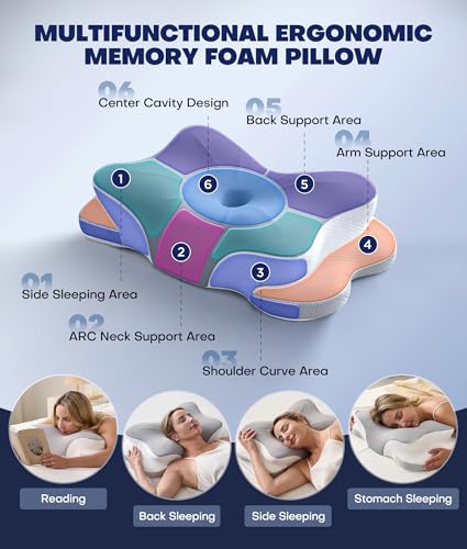 Ultra Pain Relief Cervical Neck Pillow for Sleeping, 5X Support