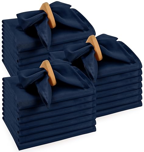Utopia Home Navy Blue Cloth Napkins (144 Pack, 20x20Inches), Ideal Dinner Napkins for Party, Wedding and Lunch/Dinner
