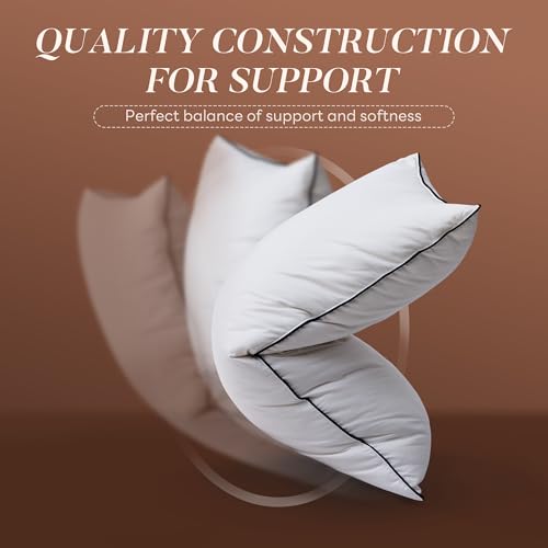 King Size Feather Down Pillow Set of 2 - Luxury Hotel Collection 20x36