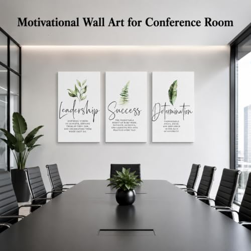 Picture 22 - 12 x 18 Inch Set of 3 Framed Canvas Wall Art - Motivational Office Decor