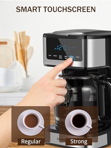 Programmable 12-Cup Coffee Maker with Iced Coffee Function - Black & Silver