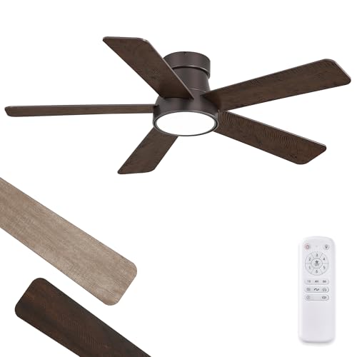 Fanbulous 42 Inch Modern Ceiling Fan with Light Remote Control, Flush Mount