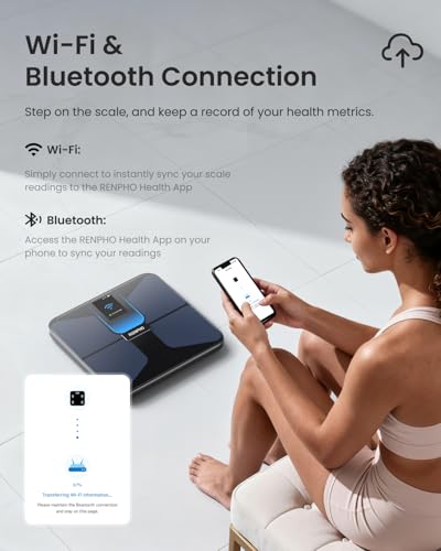 RENPHO Elis Evo Smart Body Fat Scale with Wi-Fi & Bluetooth, Rechargeable, Multi-User