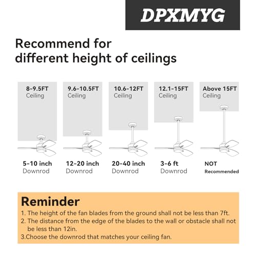 72 Inch Ceiling Fan Downrod - Black, 1-Inch Diameter, Unthreaded Extension