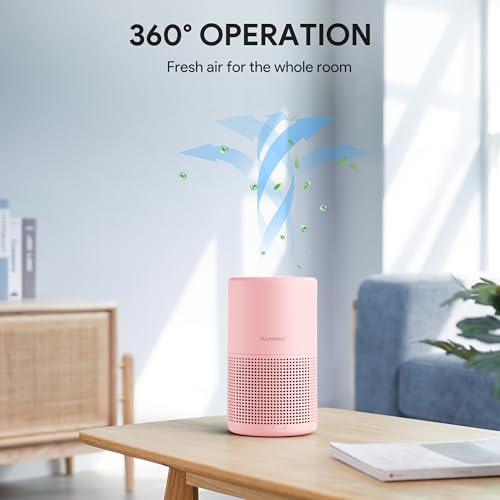 Pink HEPA Air Purifier for Bedroom - 1 Pack, FULMINARE H13 Filter