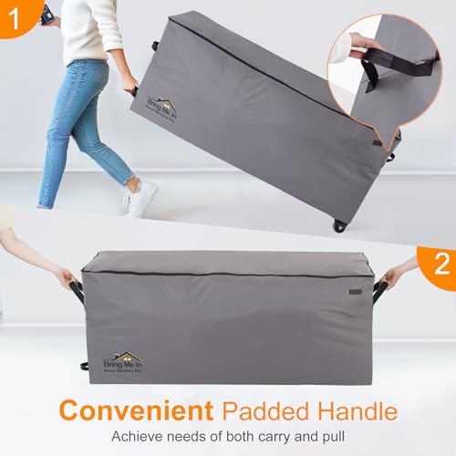 NettyPro Large Rolling Storage Bag for Christmas Trees Cushions and Patio Items 65L Grey - 1 Pack