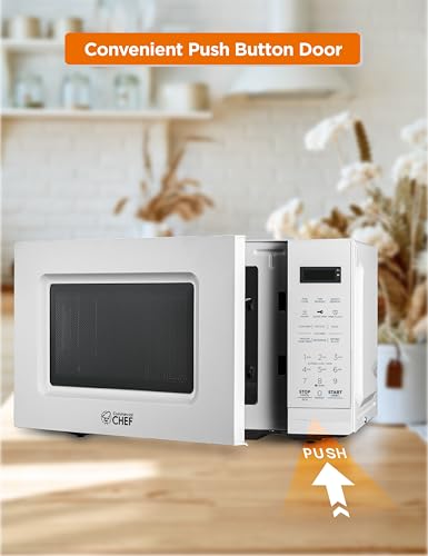 Commercial Chef 0.7 Cu Ft White Countertop Microwave Oven - CHM7MW