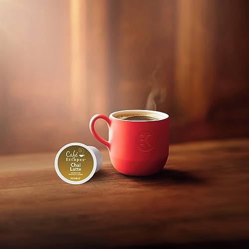 Chai Latte Tea Pods - 48 Count for Single-Serve Keurig Coffee Makers - Cafe Escapes Variation