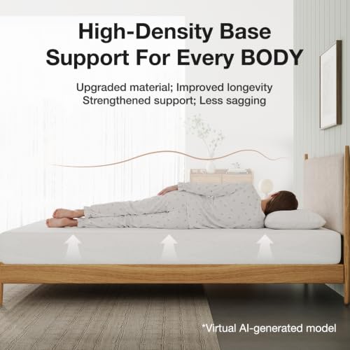 Novilla White Twin Bed Mattress 8 Inch Gel Memory Foam Twin Size Mattress