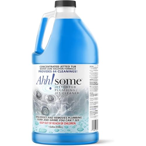 Ahhsome Jetted Tub & Hot Tub Cleaner 128 Fl Oz - 1 Gallon, 64 Uses