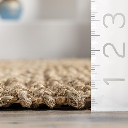 nuLOOM Raleigh Farmhouse Jute Tasseled Runner Rug 2'6" x 8" Natural