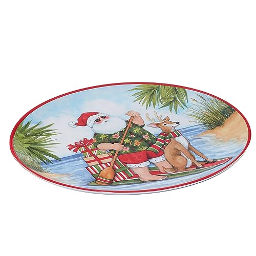 Certified International Santa's Wish Melamine 2-Piece Platter Set