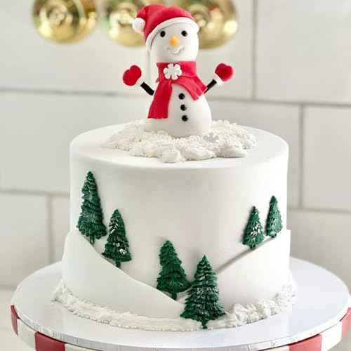 Christmas Reindeer Silicone Molds Set, Reindeer and Pine Tree Fondant Molds, Holly Leaves Cake Decorating Tools