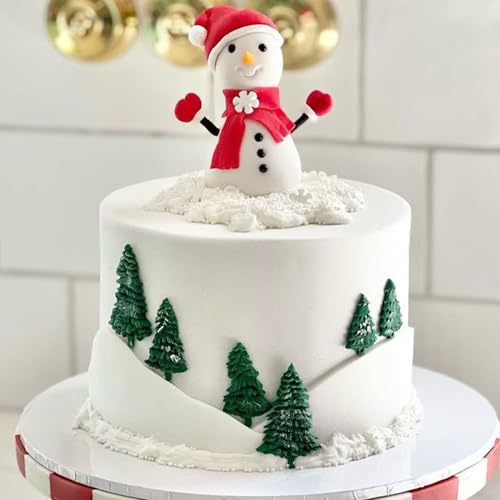 Christmas Silicone Mold Set for Cake Decoration Snowflakes Snowman 4pcs
