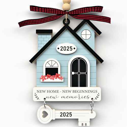 New Home Ornament 2025 - Housewarming Gifts for New House, First New Home Warming Gift Ideas for Couple - House Ornaments for Newhouse Owners Ideas - First Christmas 2025