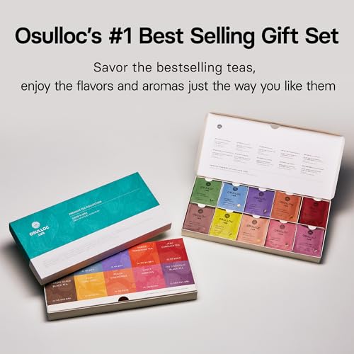 Premium Tea Collection - 40 Count, 10 Flavors, Self Care Gift Box, Jeju Organic Teas - Variation of This Listing