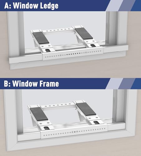 Heavy Duty Window AC Support Bracket No Drilling Up to 300lbs - Adjustable, Easy Install