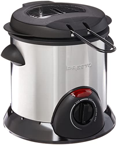 Presto 05470 Stainless Steel Deep Fryer 1 Liter - Compact Electric Kitchen Appliance