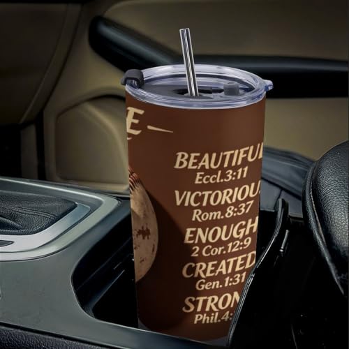LJJ Christian Tumbler 20 oz, Baseball Travel Mug, Gifts