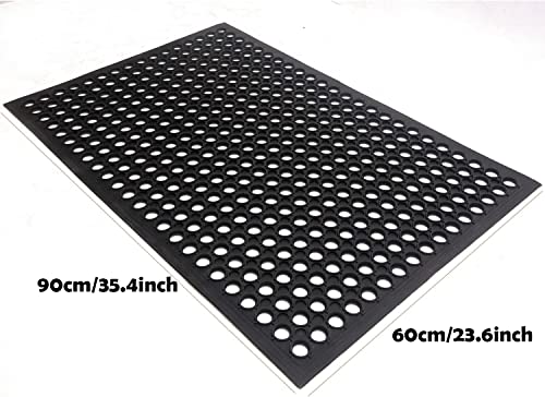 Uniboho 35x24 Inch Rubber Door Mat Non-Slip Outdoor Indoor Entrance Floor Mat