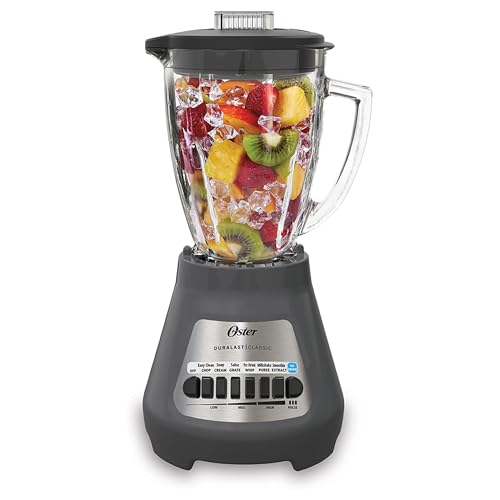 Oster Classic Series 8-Speed Blender with 6-Cup Glass Jar, Gray