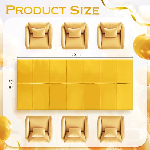 Just Shimmer Golden Foil Tablecloth 54x72 Inch Wedding Party Decor - Variation: Golden / 1