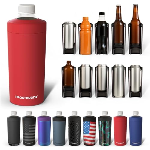 Frost Buddy XL Can Cooler Crimson - Fits 12oz to 24oz Cans & Bottles