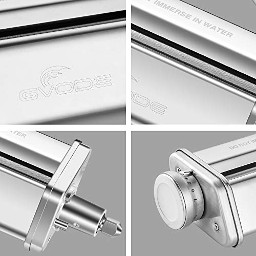 GVODE Pasta Roller Attachment for KitchenAid Stand Mixer - 8 Adjustable Settings