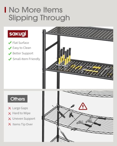 Garage Shelving Unit 5-Tier Heavy Duty Metal Storage Shelves Black 30.7 x 10.6 x 58 Variation of THIS listing