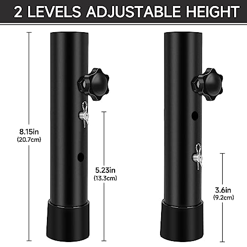 (4-PACK) Folding Table Leg Extenders, Highly Durable Steel Risers,