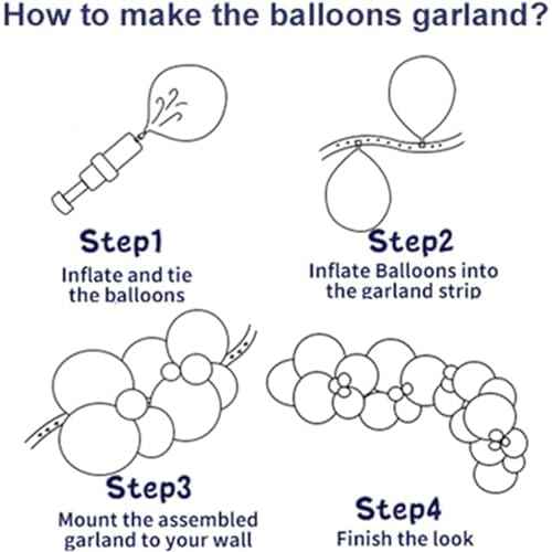 Christmas Balloons Garland Kit, 124pcs Red Green Gold Metallic Latex Balloons Arch for Christmas Party Decorations