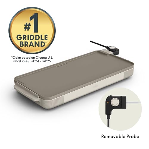 BELLA 12 x 22 Inch Electric Ceramic Nonstick Griddle Oatmilk Variation