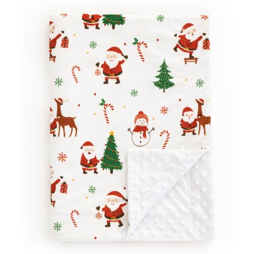 David's Kids Micro Fleece Minky Baby Blanket 30x40 Inches Christmas Edition