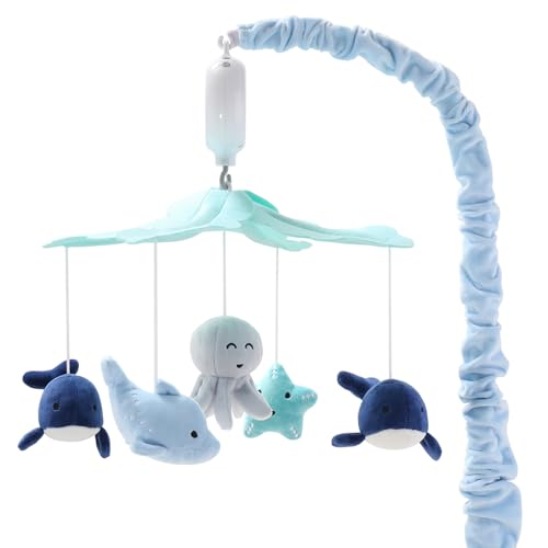 Nautical Baby Crib Mobile with 12 Lullabies - Ocean Nursery Decor for Boys & Girls