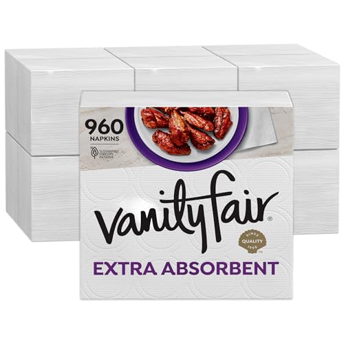 Disposable Dinner Napkins - Vanity Fair Extra Absorbent 960 Count - Pack of 1